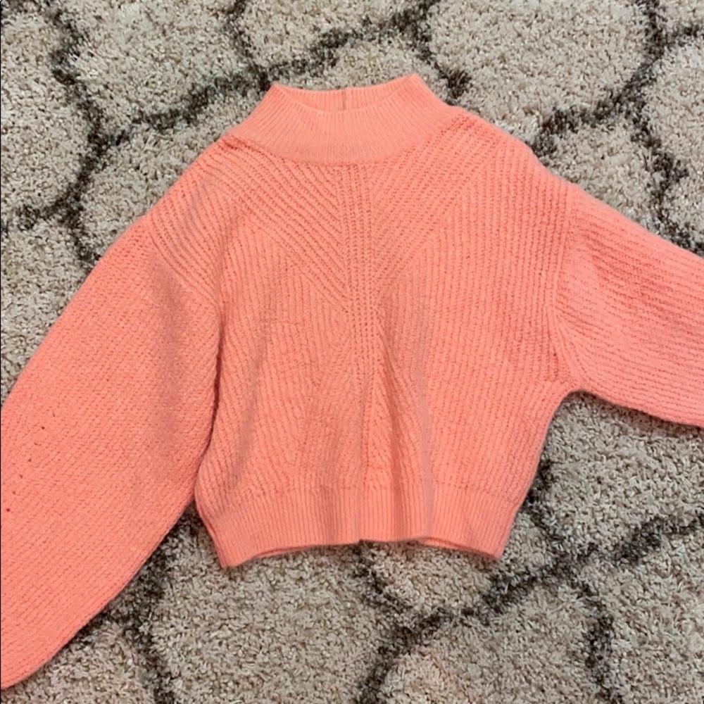 Bright coral sweater